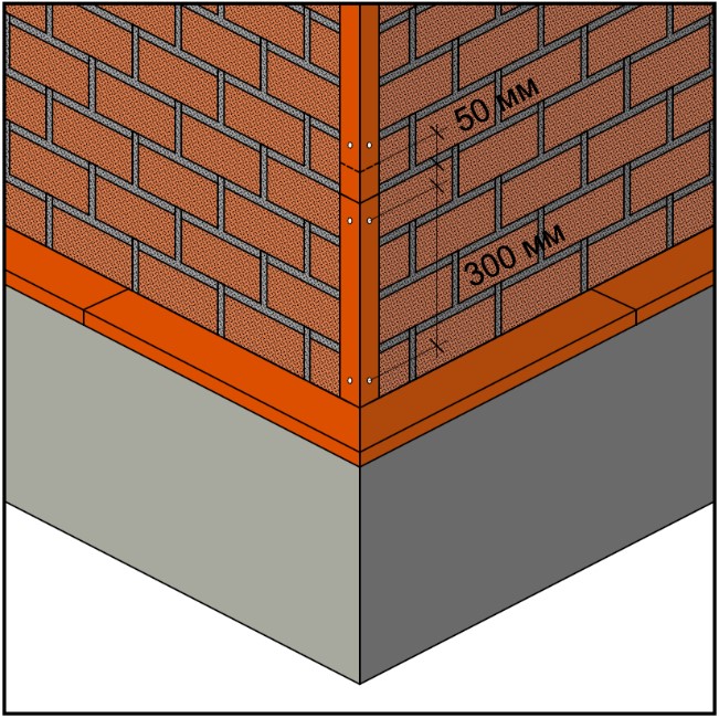 Прогрев клеевых полос фасадной плитки строительным
                        феном brick.jpg