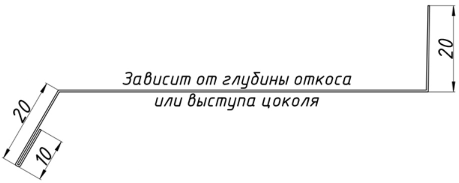 Цокольный или подоконный отлив