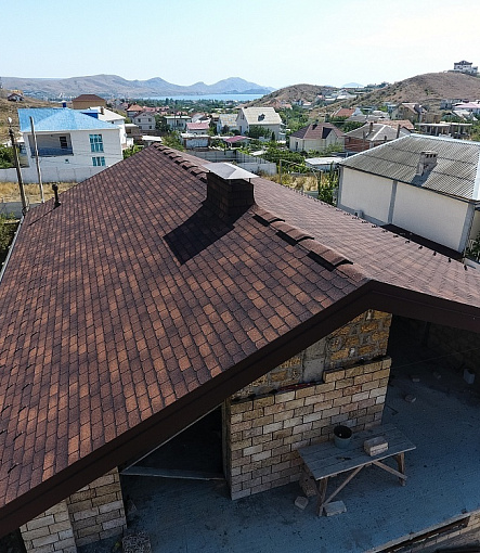 Гибкая черепица, серия PREMIUM, коллекция ЖЕНЕВА, цвет Кофе - 3