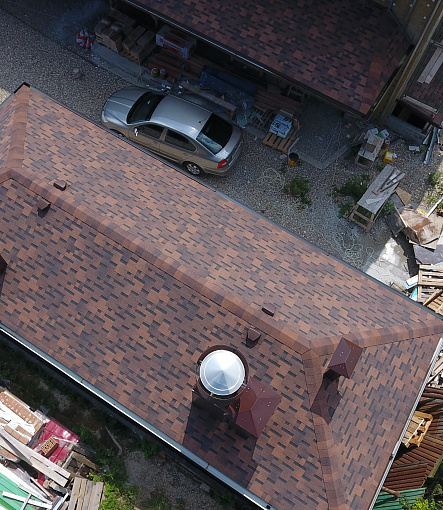 Гибкая черепица, серия PREMIUM, коллекция ГЕНУЯ, цвет Кофе - 8