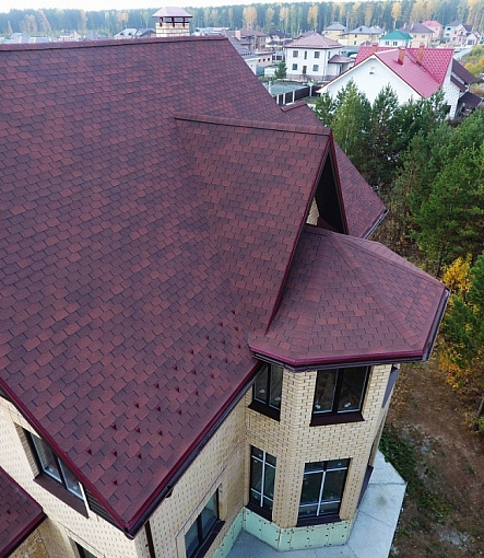 Гибкая черепица, серия PREMIUM, коллекция ЦЮРИХ, цвет Чили - 3