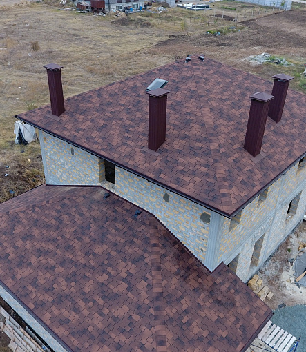 Гибкая черепица, серия PREMIUM, коллекция САППОРО, цвет Кофе - 10