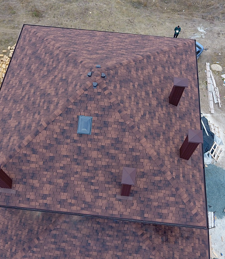 Гибкая черепица, серия PREMIUM, коллекция САППОРО, цвет Кофе - 12