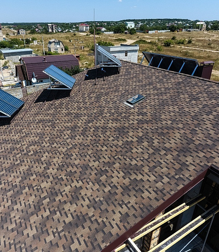 Гибкая черепица, серия PREMIUM, коллекция ГЕНУЯ, цвет Трюфель - 4