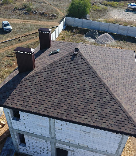 Гибкая черепица, серия PREMIUM, коллекция ГЕНУЯ, цвет Трюфель - 3