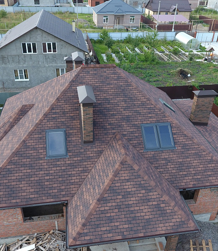 Гибкая черепица, серия PREMIUM, коллекция ЖЕНЕВА, цвет Кофе - 1