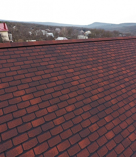 Гибкая черепица, серия PREMIUM, коллекция ЖЕНЕВА, цвет Чили - 2