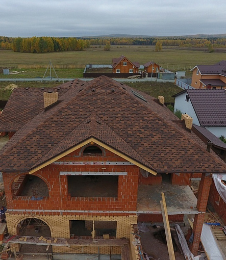 Гибкая черепица, серия PREMIUM, коллекция ГЕНУЯ, цвет Кофе - 4