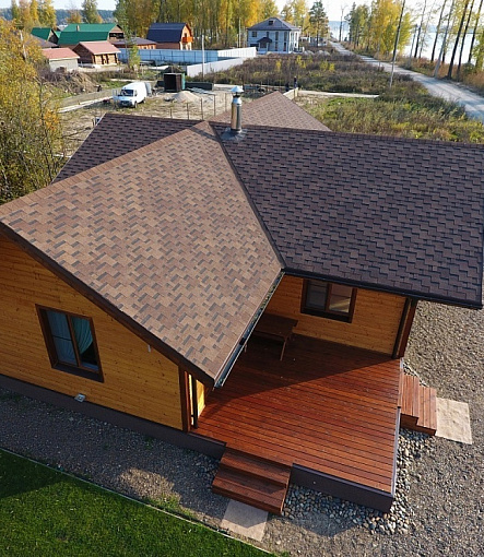 Гибкая черепица, серия PREMIUM, коллекция ГЕНУЯ, цвет Кунжут - 3