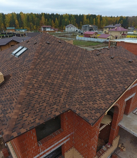 Гибкая черепица, серия PREMIUM, коллекция ГЕНУЯ, цвет Кофе - 1