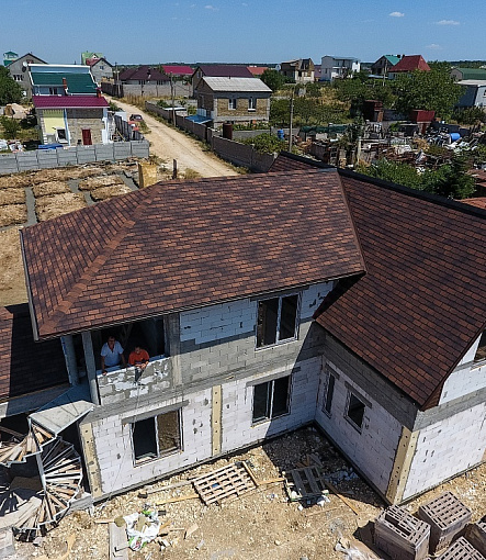 Гибкая черепица, серия PREMIUM, коллекция ЖЕНЕВА, цвет Кофе - 8