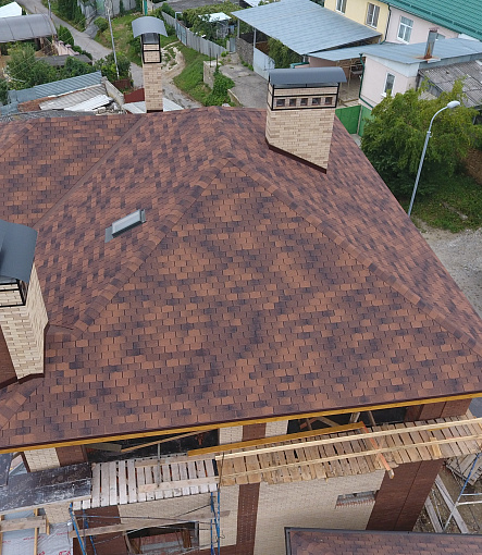 Гибкая черепица, серия PREMIUM, коллекция ЦЮРИХ, цвет Кофе - 3