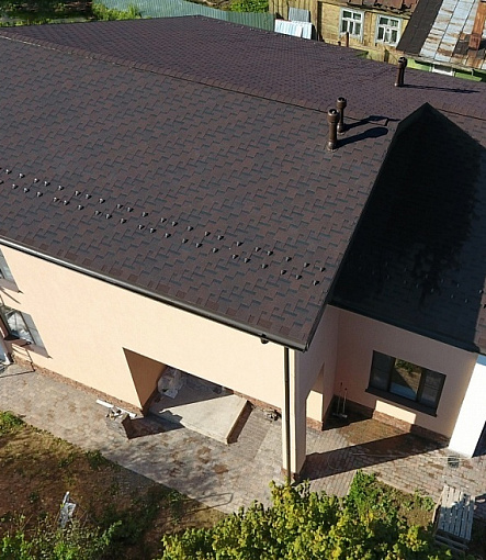 Гибкая черепица, серия  PREMIUM, коллекция ГЕНУЯ, цвет Какао - 5