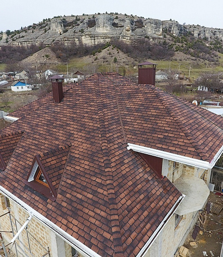 Гибкая черепица, серия PREMIUM, коллекция ЖЕНЕВА, цвет Кофе - 6