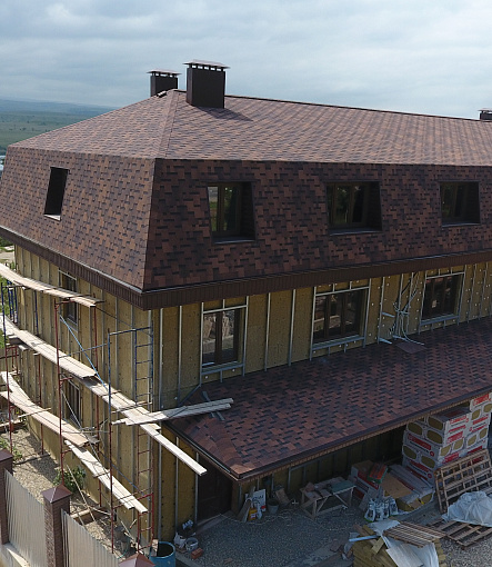 Гибкая черепица, серия PREMIUM, коллекция ГЕНУЯ, цвет Кофе - 1