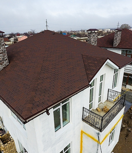 Гибкая черепица, серия STANDARD, коллекция КРОНА, цвет Коричневый - 6