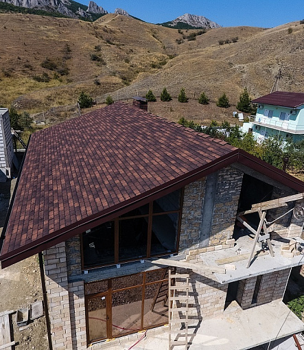 Гибкая черепица, серия PREMIUM, коллекция ЖЕНЕВА, цвет Кофе - 7