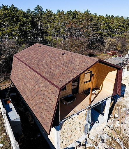 Гибкая черепица, серия PREMIUM, коллекция ЦЮРИХ, цвет Арахис - 8