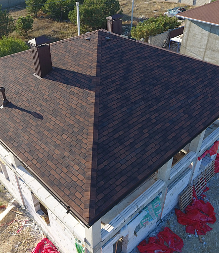 Гибкая черепица, серия PREMIUM, коллекция ЖЕНЕВА, цвет Кофе - 3