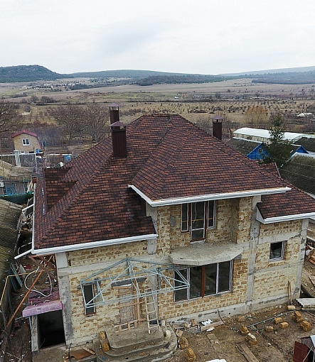 Гибкая черепица, серия PREMIUM, коллекция ЖЕНЕВА, цвет Кофе - 3