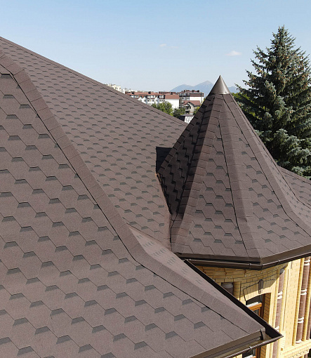 Гибкая черепица, серия PREMIUM, коллекция Шеффилд, цвет Зрелый Каштан - 2