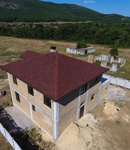 Гибкая черепица, серия PREMIUM, коллекция ШЕФФИЛД, цвет Клубника - 4